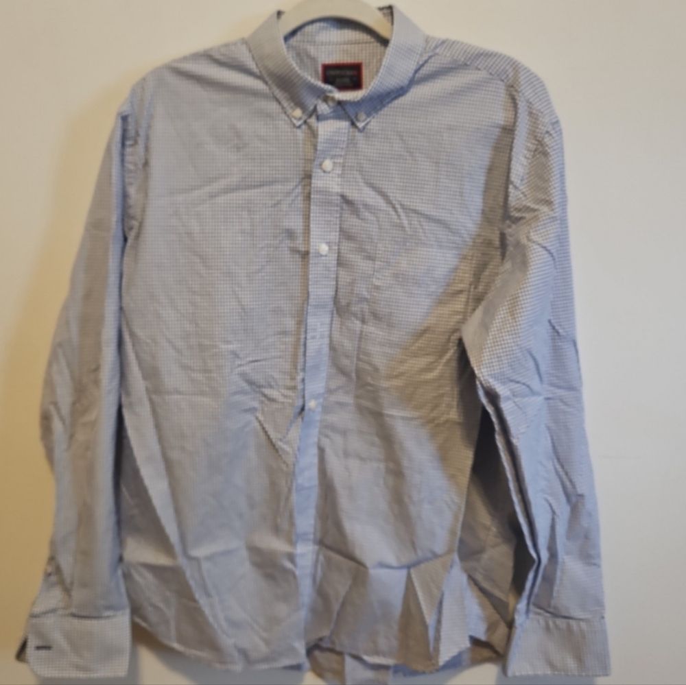 Un-Tuckit Men's Blue Checkered Shirt